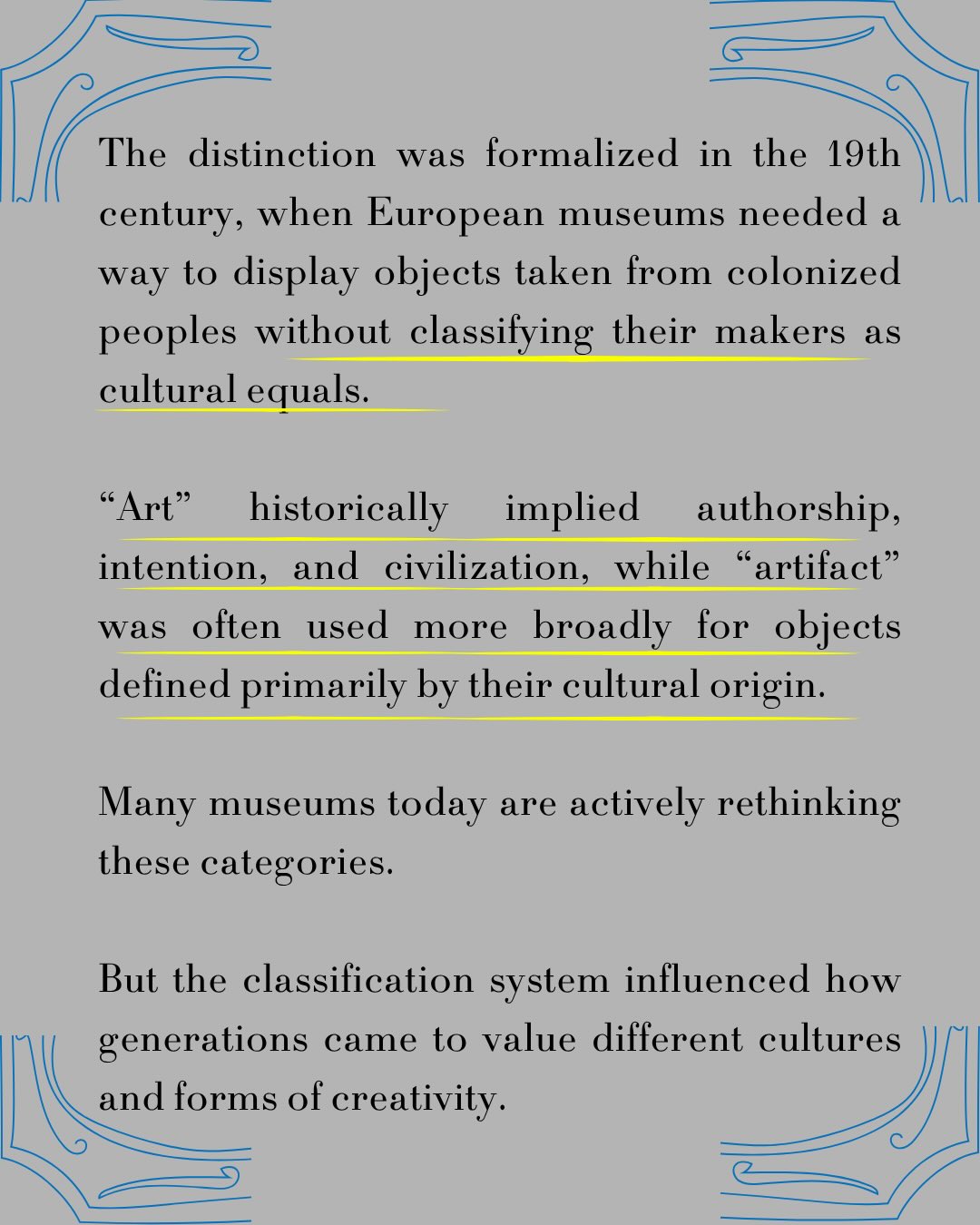 The Classification of Culture, sheet 3
