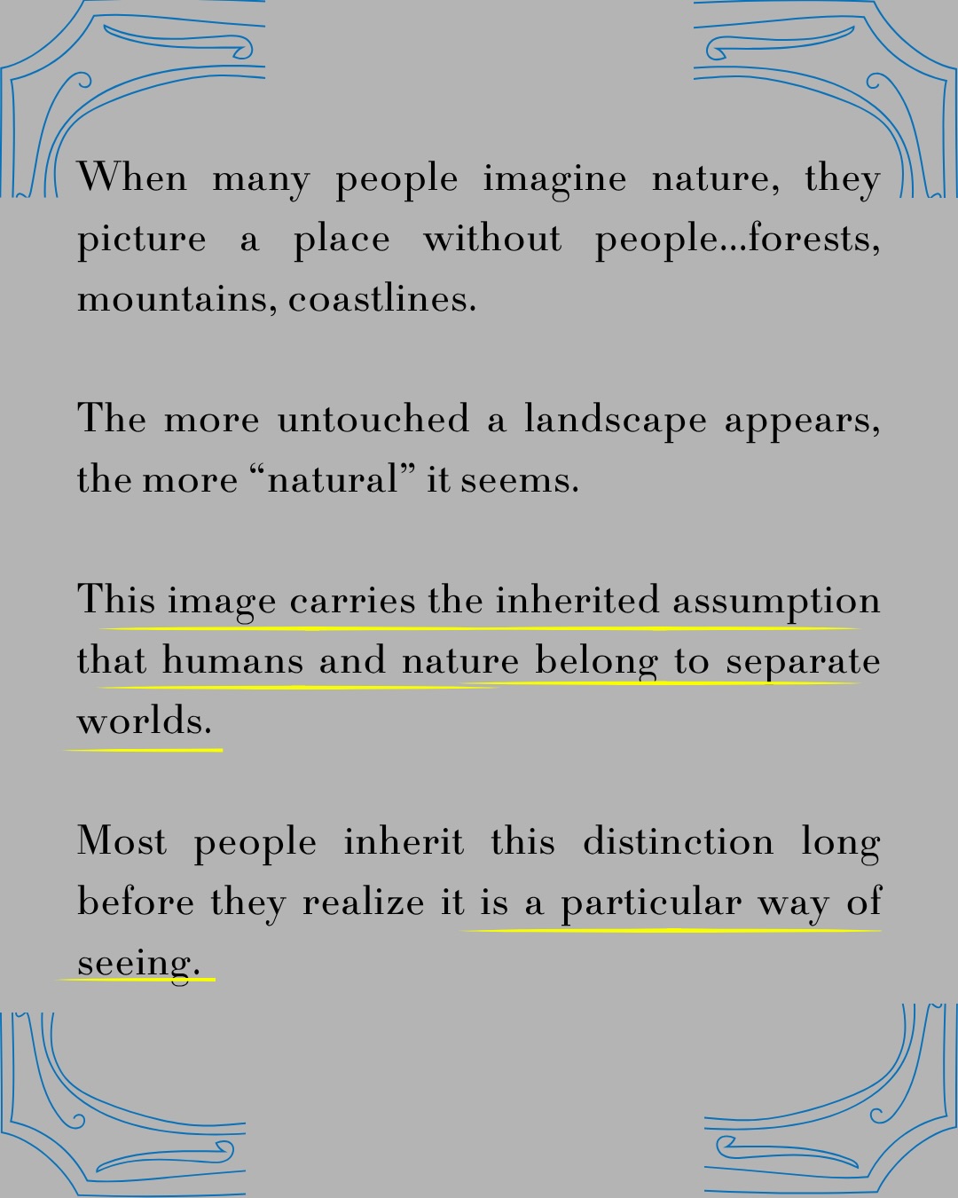 The Human/Nature Divide, sheet 2